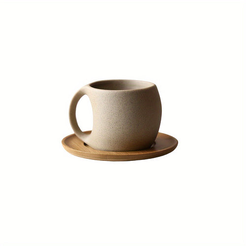 Elegant Ceramic Mug Saucer Set Microwave Safe 7oz123oz