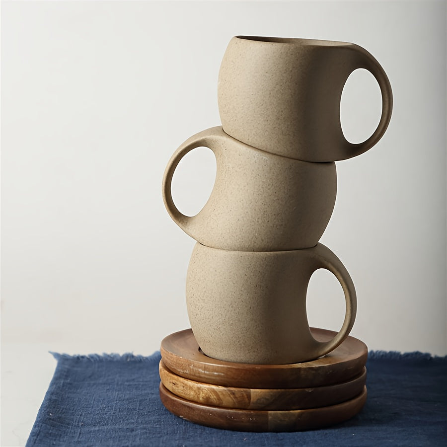 Elegant Ceramic Mug Saucer Set Microwave Safe 7oz123oz
