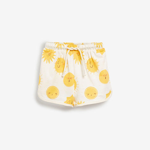 Baby Girl Print Pattern Solid Color Breathable Cotton Shorts