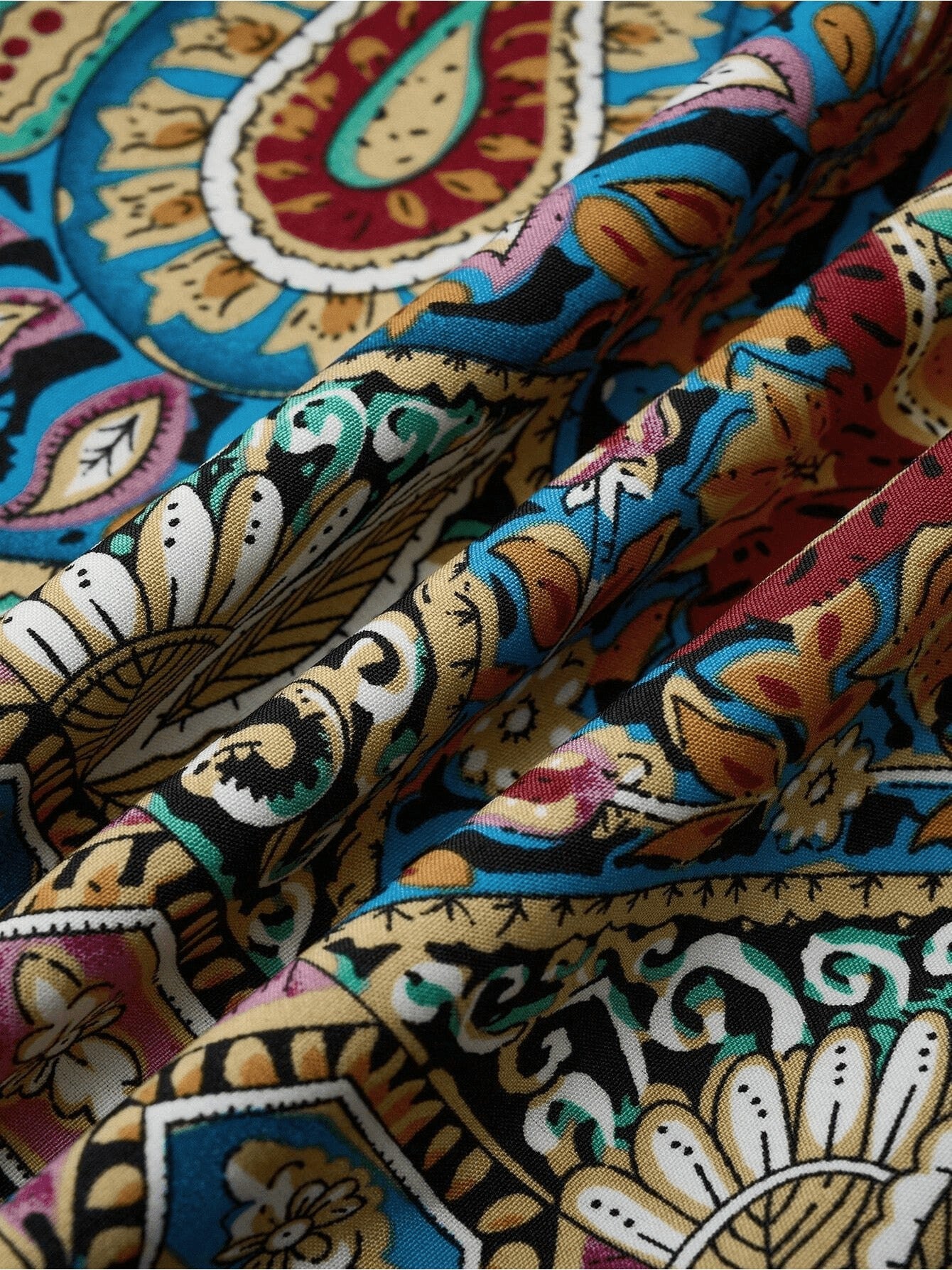 Print Maxi Dress High Waisted Cross Halter Neck With Tie Detail.