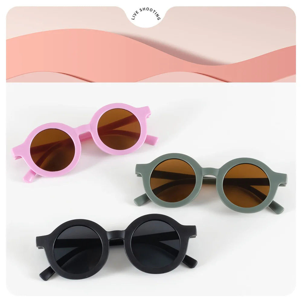 Children's sunglasses, inset style  round frame, 1-7 year old baby