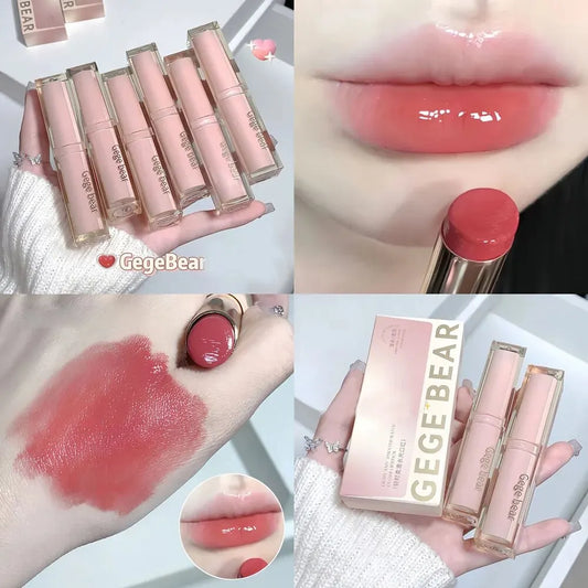 Silky Glossy Lipstick Gege Bear Pump Lips Moisture Water Bomb