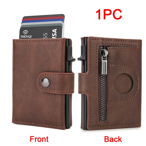 Rfid Carbon Fiber Men Wallets for Airtag Luxury Slim Mini Credit Card