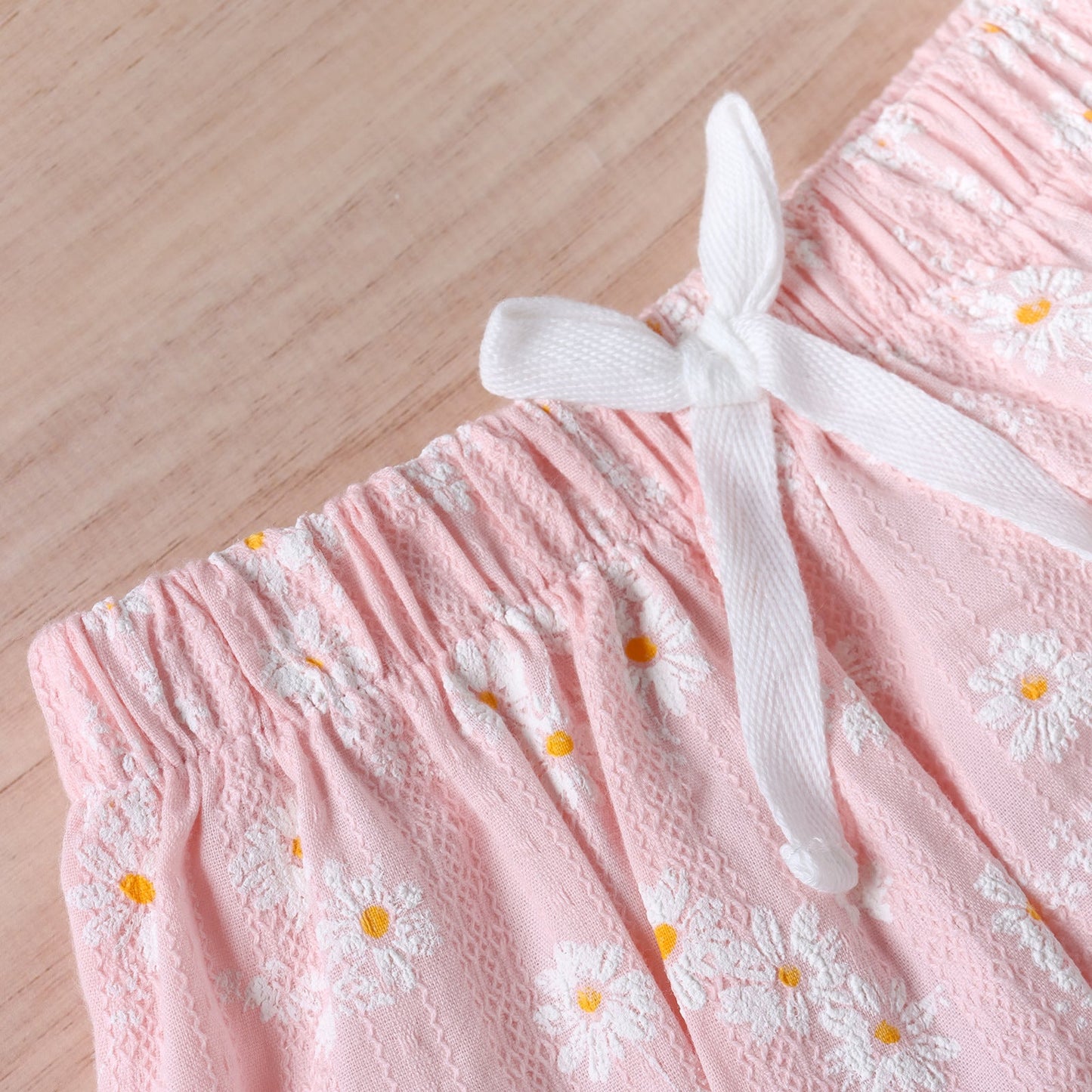 Baby Girl Floral Print Ruffle Hem Design Tops Combo Shorts Sets