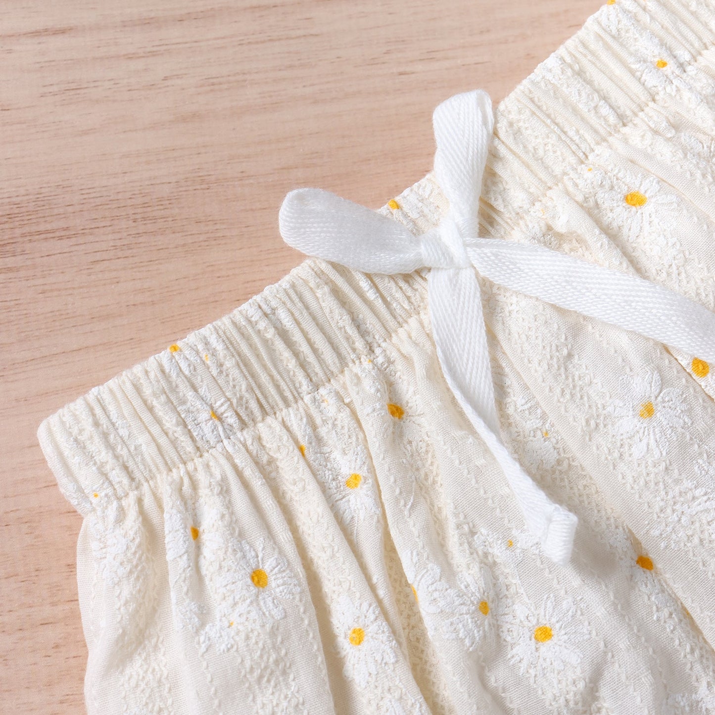 Baby Girl Floral Print Ruffle Hem Design Tops Combo Shorts Sets