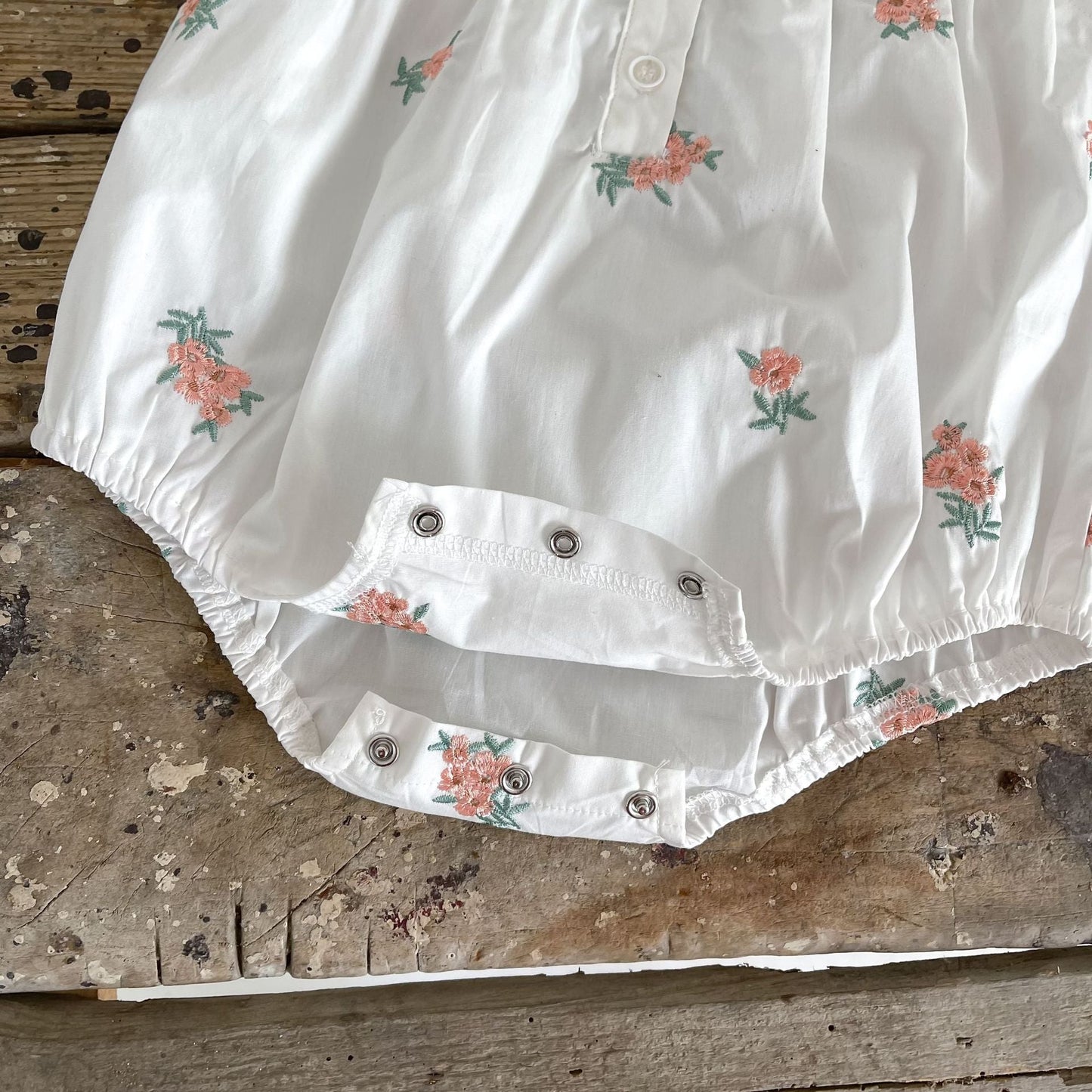 Baby Girl Floral Print Flutter Sleeve Square Collar Onesie With Hat